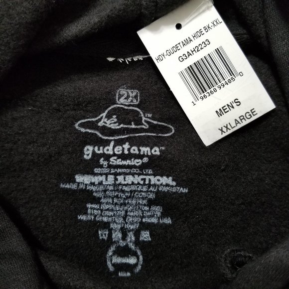 Gudetama hoodie 2XL NWT You Can Roll But You Can't Hide pullover lazy egg Sanrio - Picture 13 of 14
